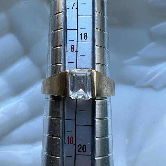 vintage 14K gold CZ mens ring - Picture 13 of 16